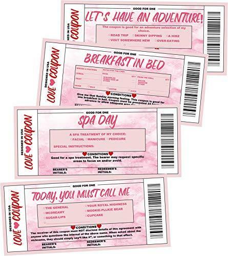 Love Voucher Coupons For Him or Her, Husband, Wife, Boyfriend, Girlfriend or