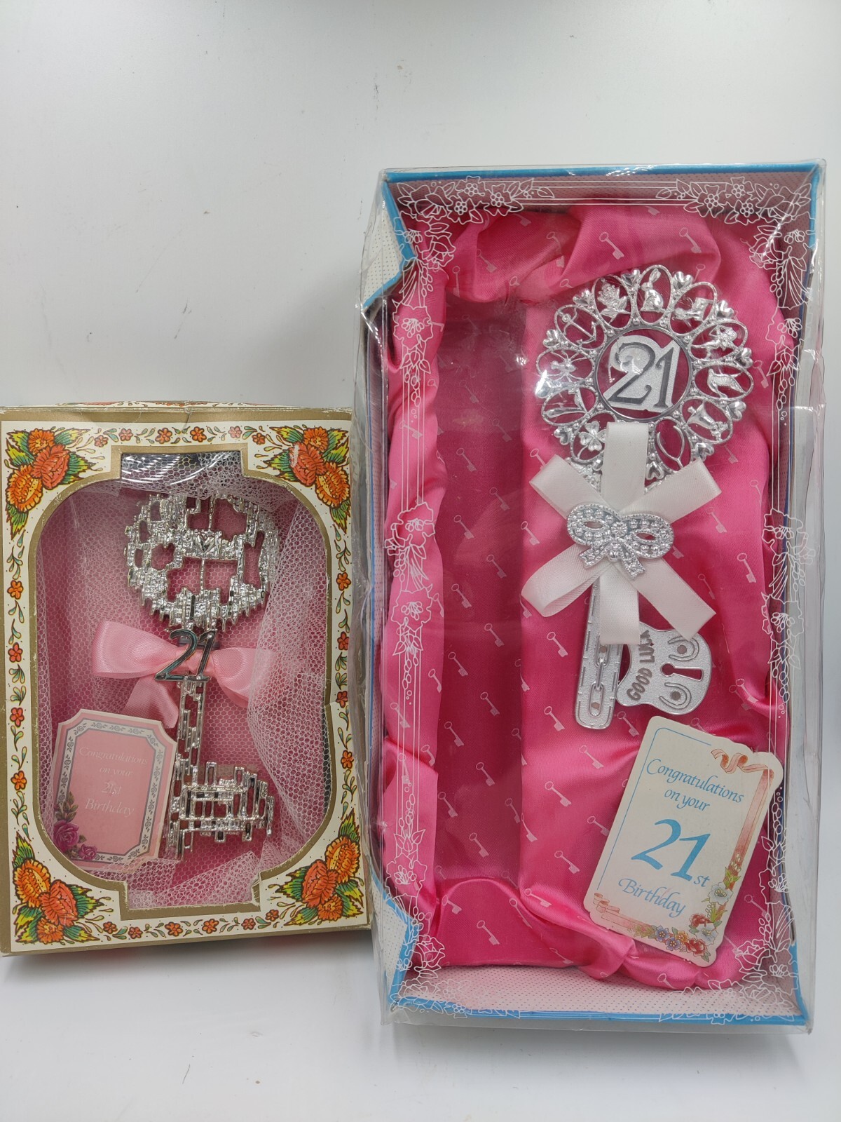 Vintage 21st Birthday Key Keepsake Gift Open Box Personalized 2 Paragon