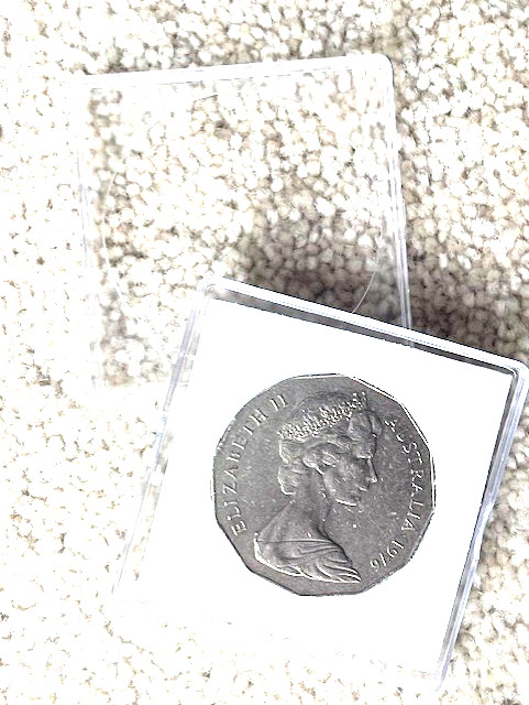 Unusual 50th Birthday Gift-1976 Australia Birth 50 cent coin – Present.