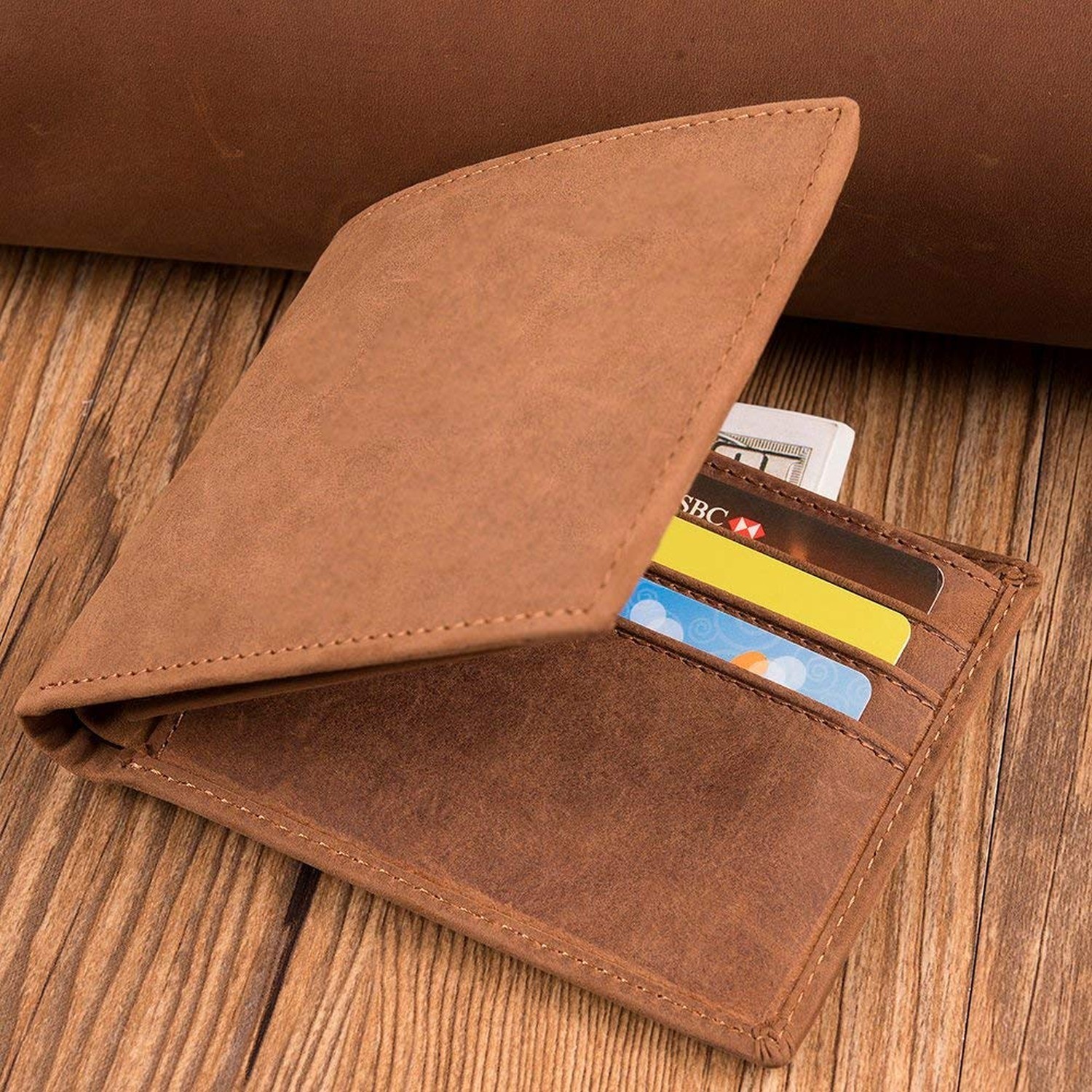 Mom Son Wallet – Engraved Leather Men Wallet- RFID Wallet Father’s Day Gift F…
