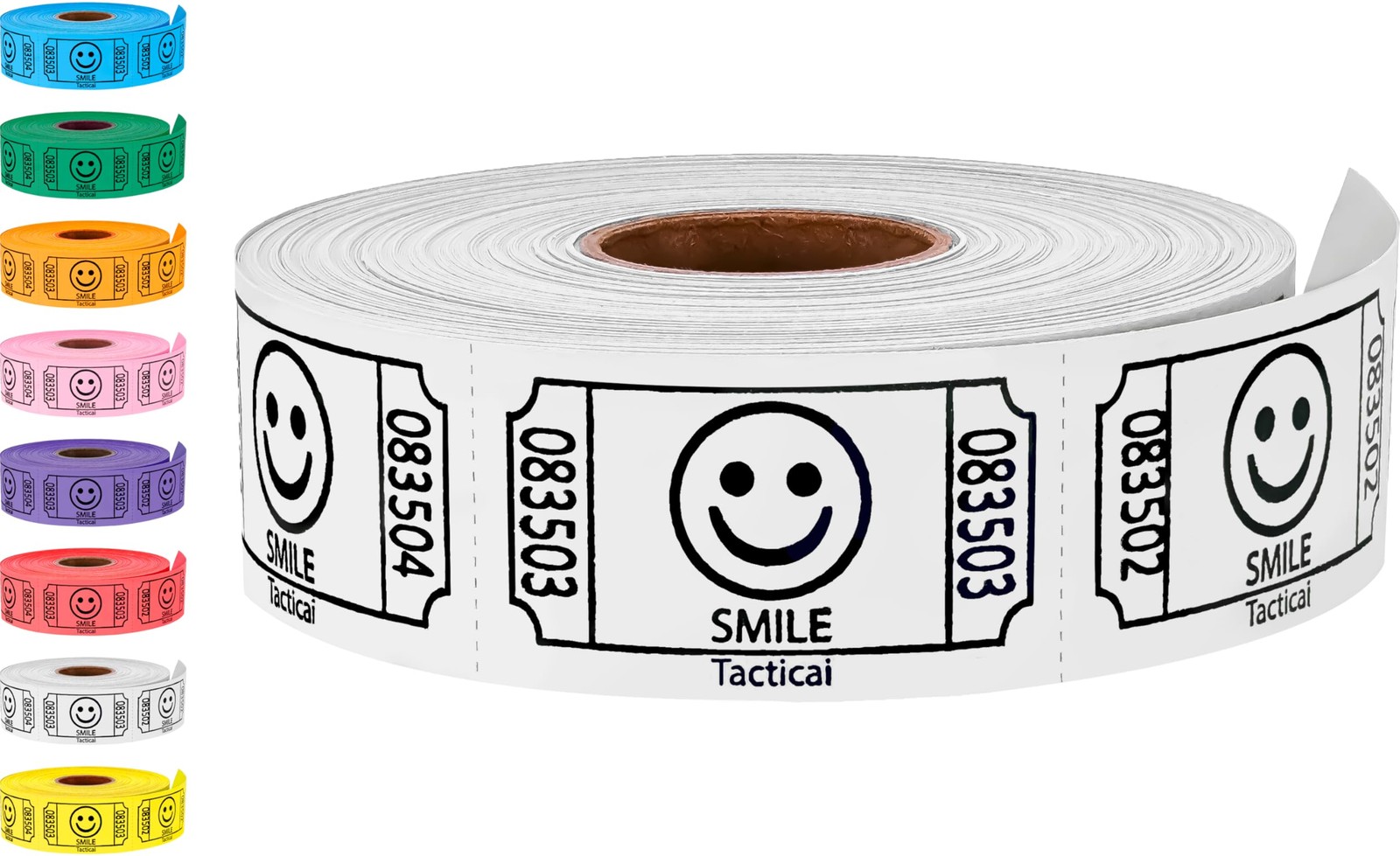 500 PCS Single Roll Raffle Tickets White Event Entry Class Reward Fundraiser
