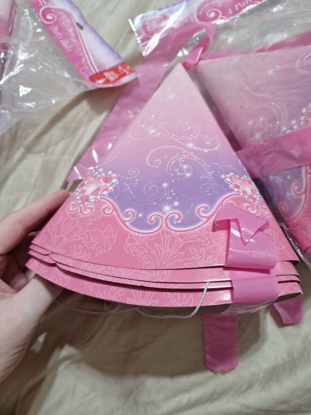 New Disney Princess Very Important Princess Birthday Party Supplies Lot 16 Hats