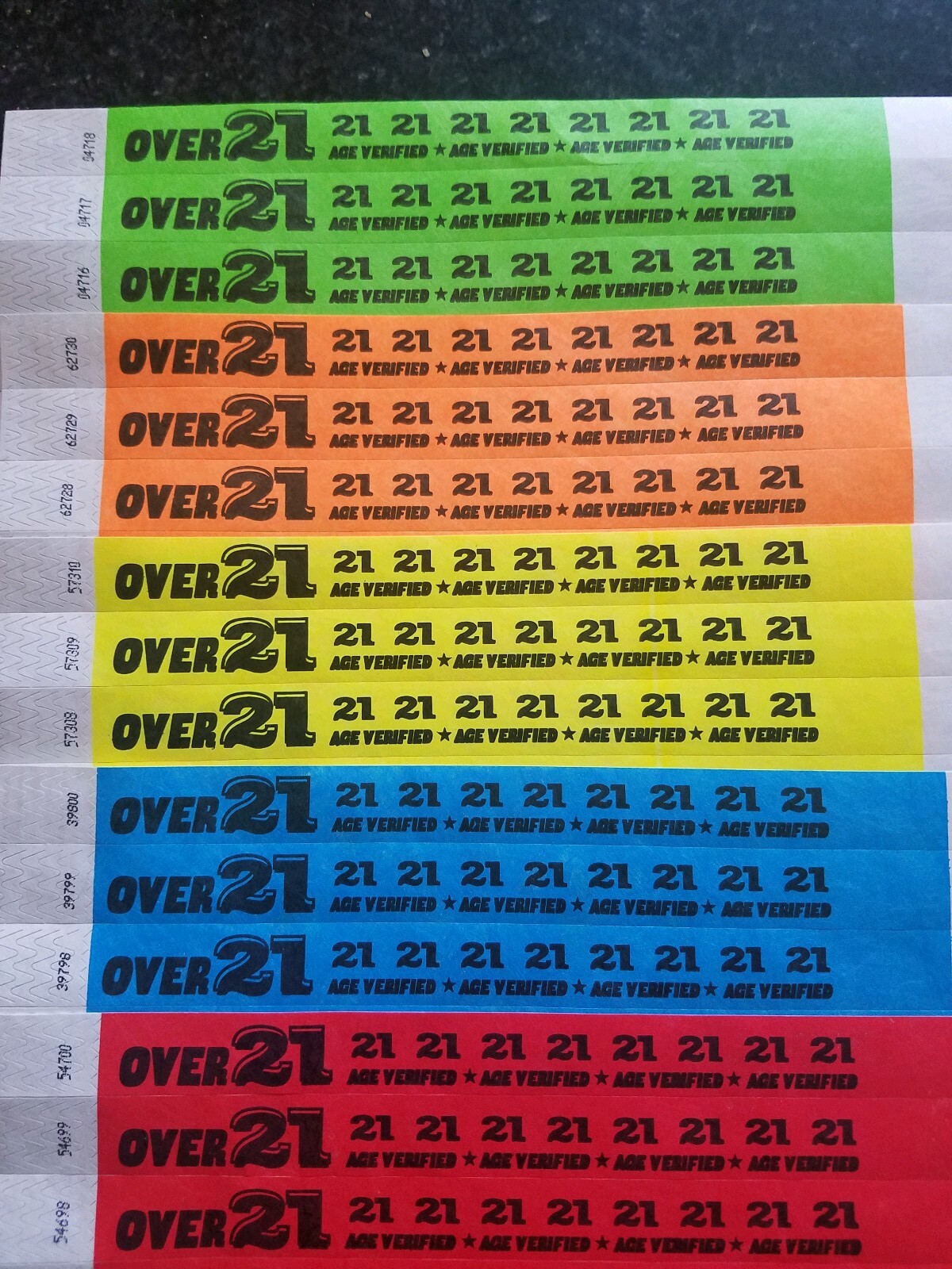 100 OVER 21 3/4″ TYVEK WRISTBANDS, WRISTBANDS FOR EVENTS, PAPER WRISTBANDS
