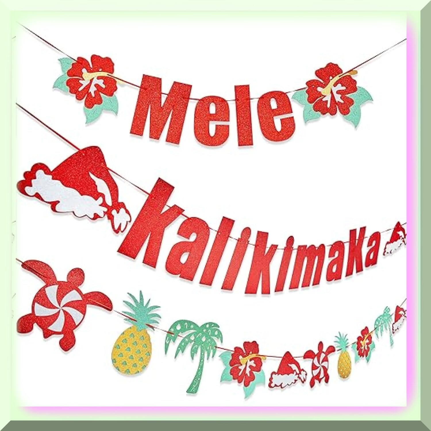 Hawaiian Holiday Banner Set for Family Home