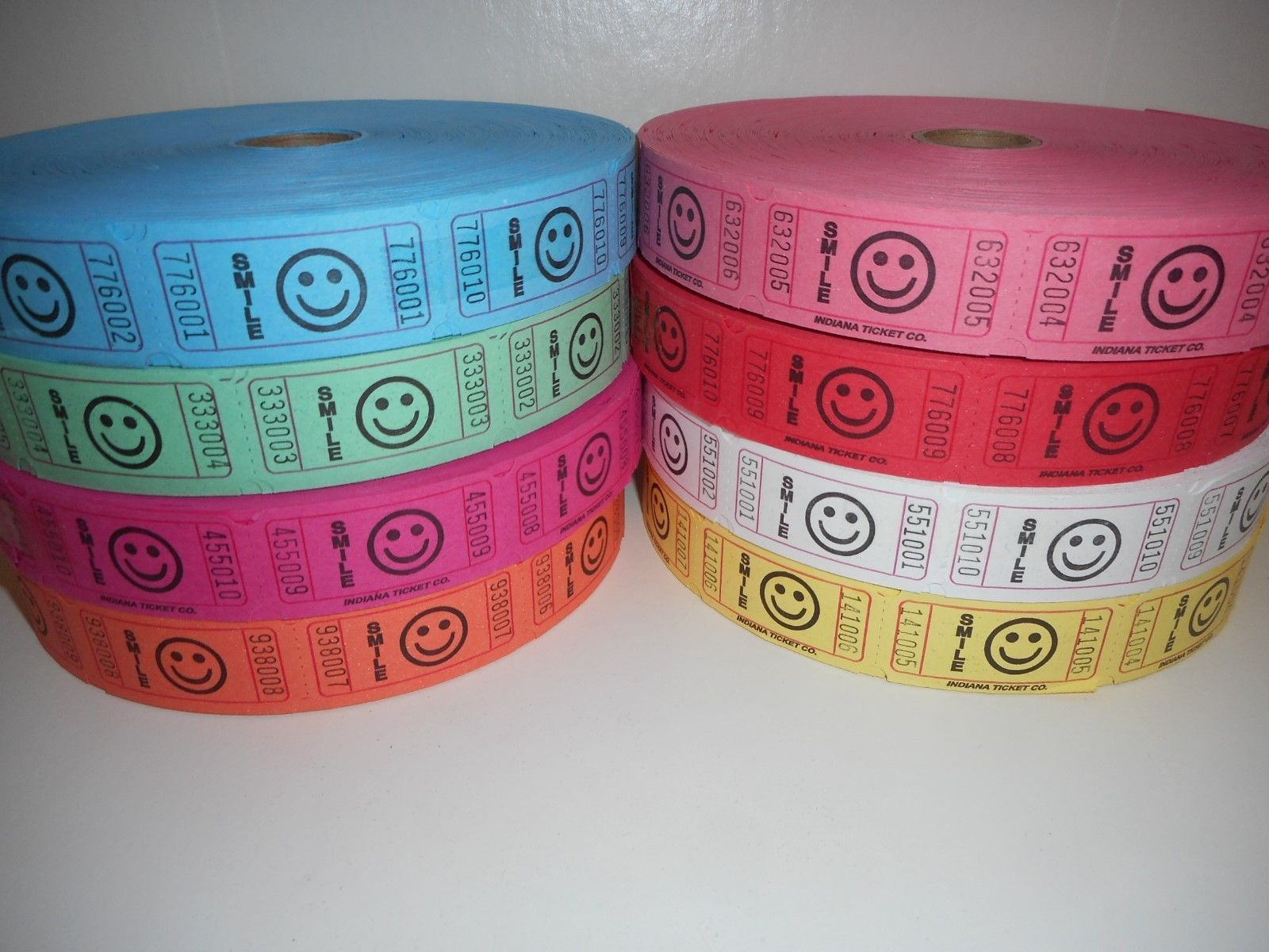 Single Roll Event Party Carnival Tickets – Assorted Designs & Colors