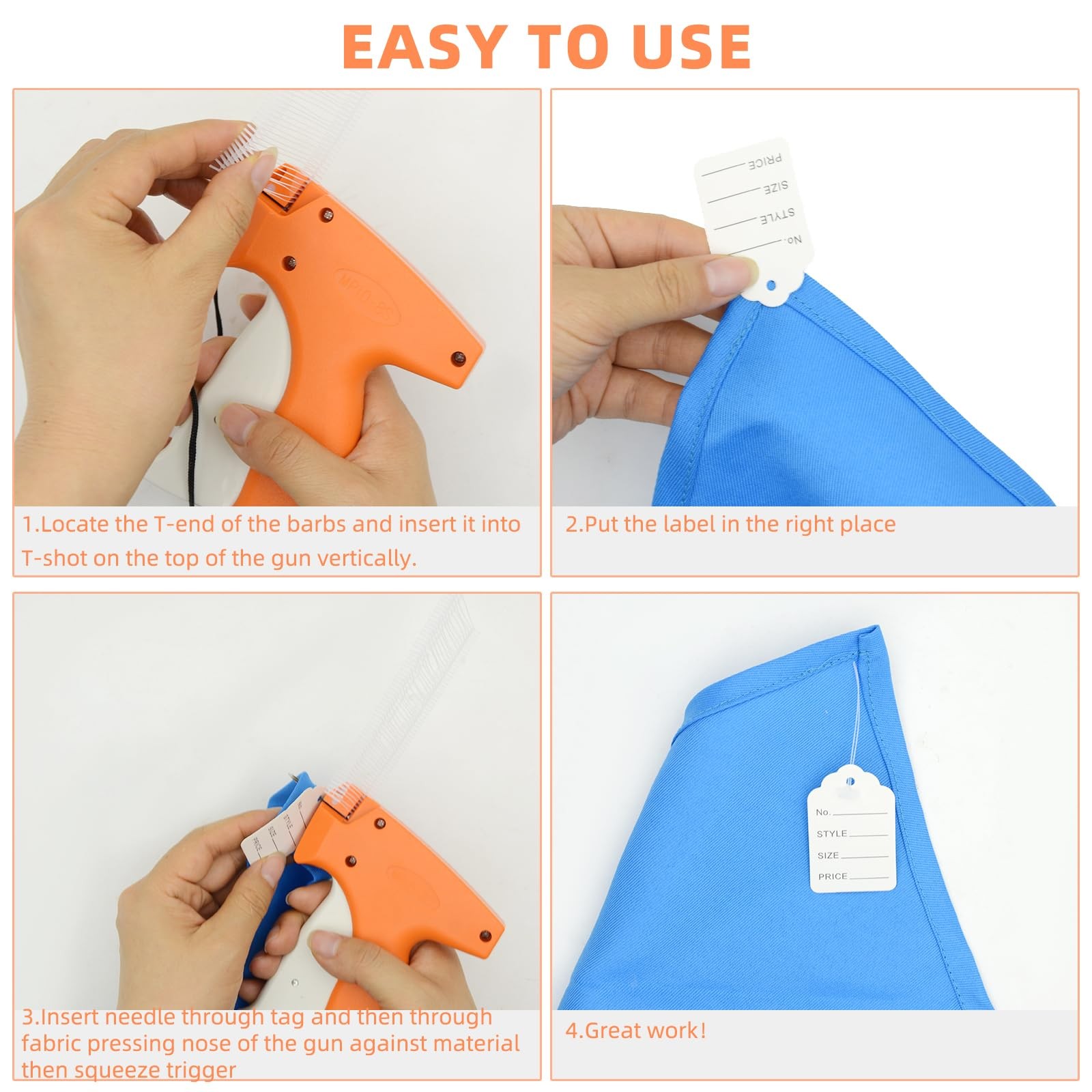 Tagging Gun for Clothing, 2006 Pieces Price Tag Attacher Gun Kit for Clothes …