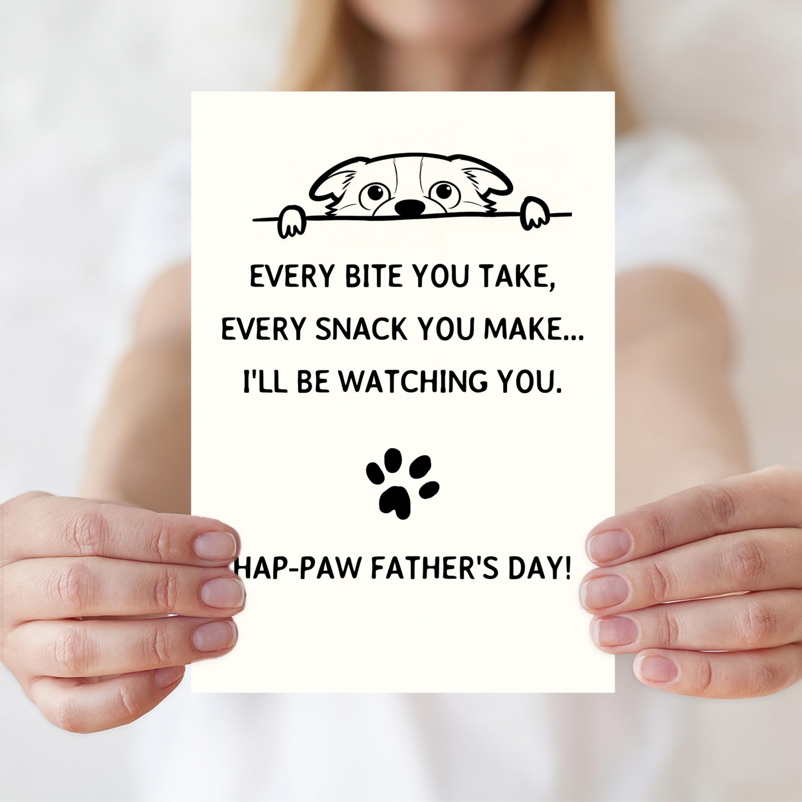 IDU Fathers Day Card from Dog, Dog Dad 7 x 5inches, ZN-507