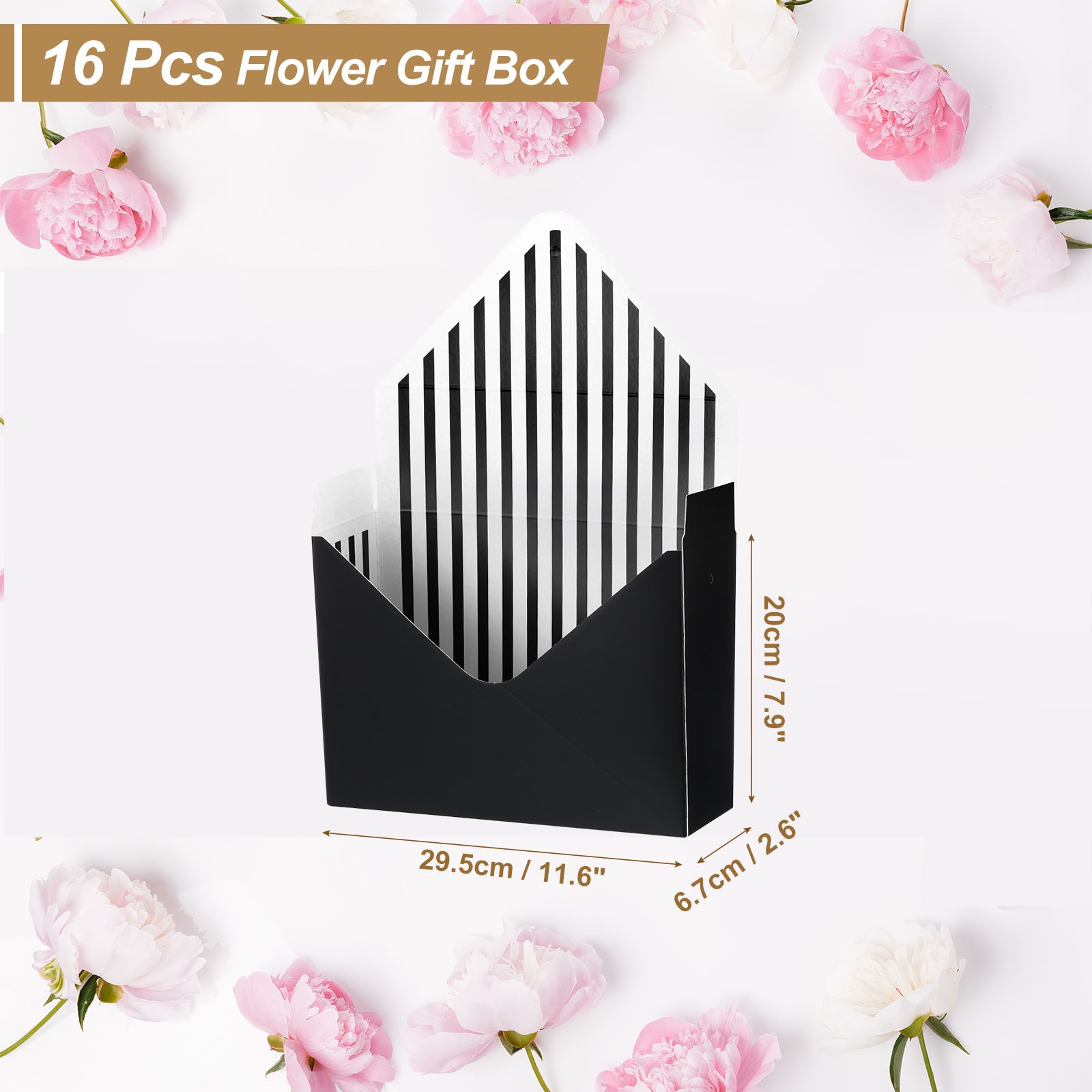 Flower Gift Box, 16 Pcs Paper Bouquet Flower, Multiple Colors