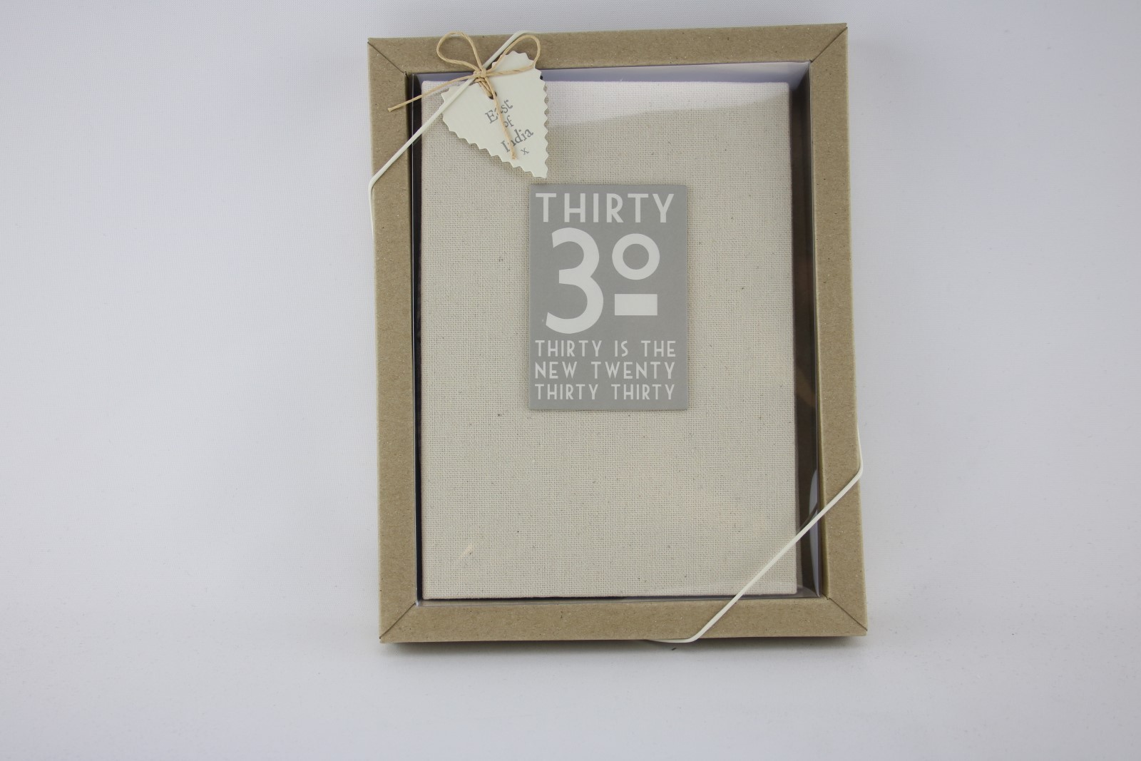 East of India Linen 30th 30 is the new 20 Birthday Photo Album Boxed Shabby Chic