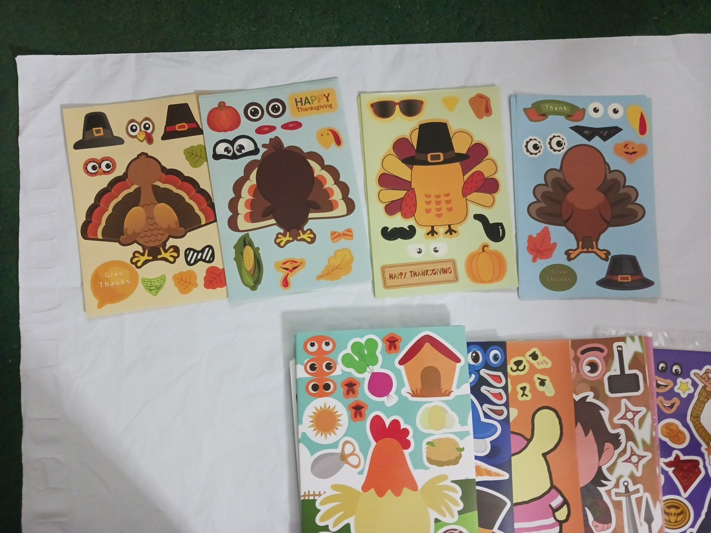 Stickers. 147 sticker sheets. farm animals, toy story, sharks + more. kids party
