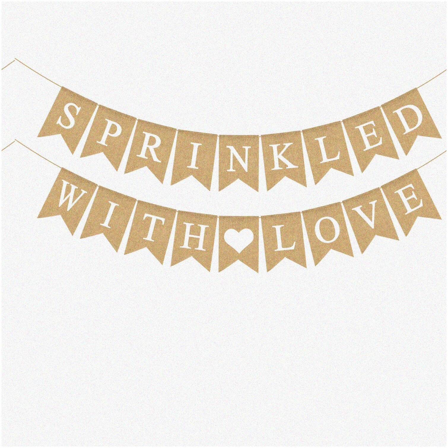 Gender Neutral Baby Shower Burlap Banner 2.5m