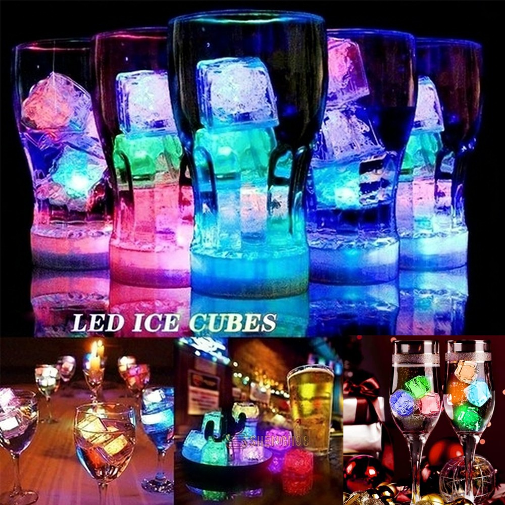 Lots Light Up Ice Cubes Color Changing Led Ice Cubes for Drinks Glow in the Dark