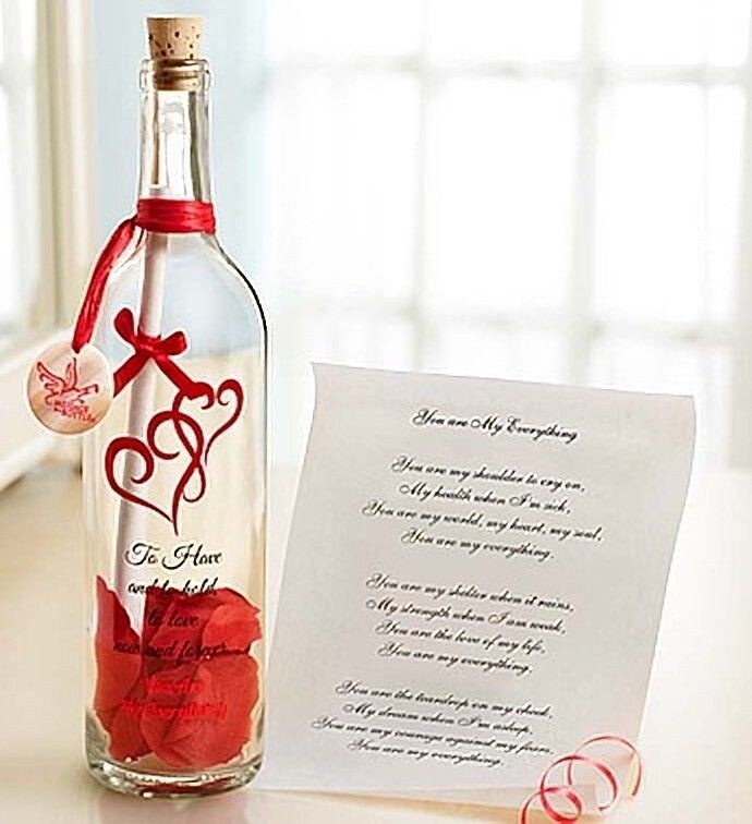 Personalized Message in a Bottle Anniversary-Custom Husband Wife Gift Present!!!