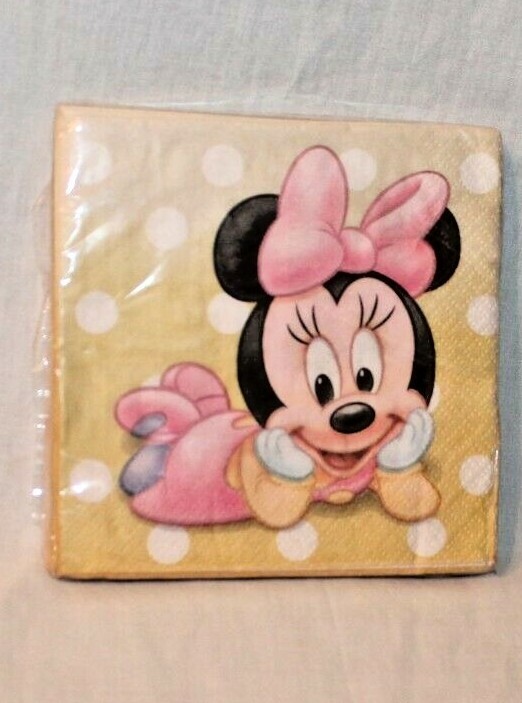 NEW IN PACKAGE MINNIE MOUSE 16- DESSERT NAPKINS PARTY SUPPLIES