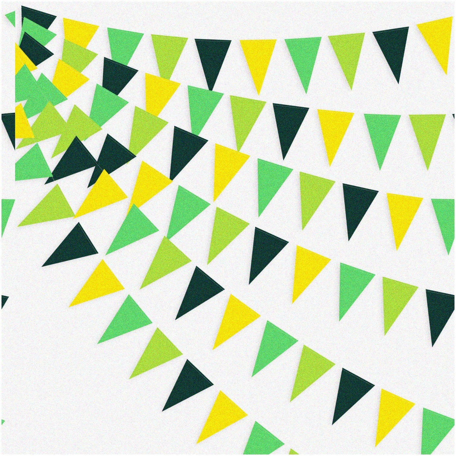 Vibrant Green and Yellow Triangle Banner Set