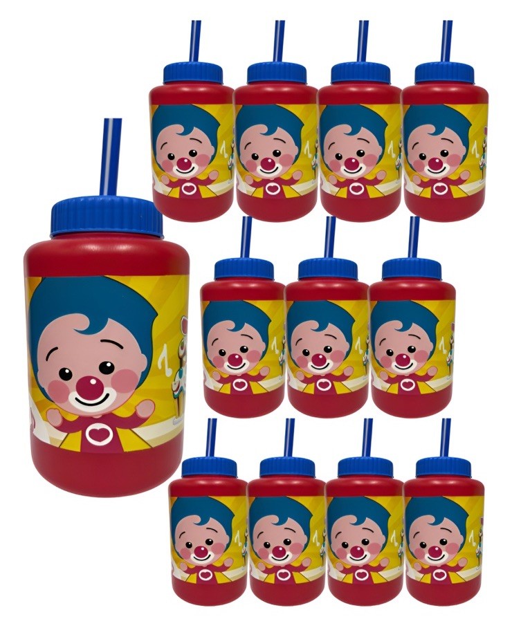 Kit 30 Vaso Dulcero Popote Plim Rojo/Party Supplies