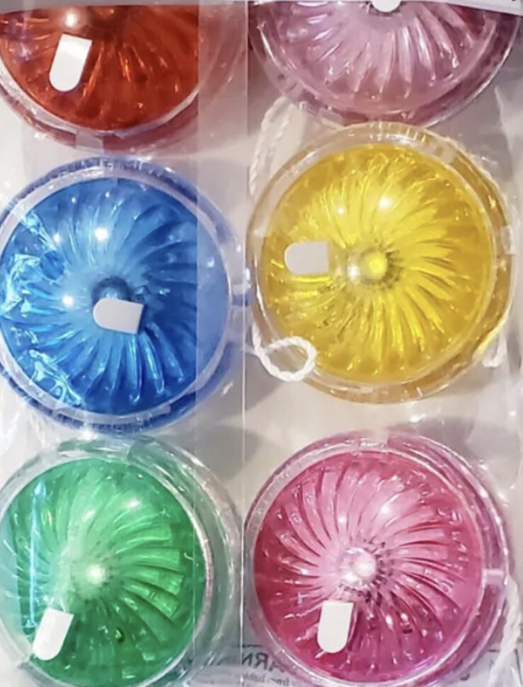 6 Spritz Light Up Yo Yos Pink Red Blue Green Yellow Toys NEW Stocking Stuffers