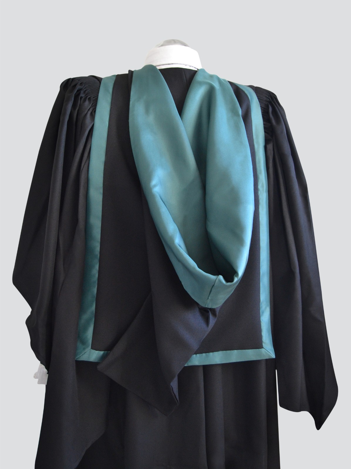 Graduation Gown And Full Hood Set University Bachelor Academic Fluted Robe