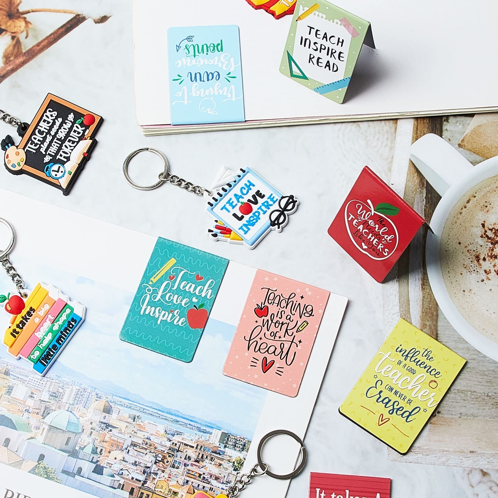 Geetery 24 Pcs Teacher Bookmarks Appreciation Gifts, 12 Appreciation Bookmark…