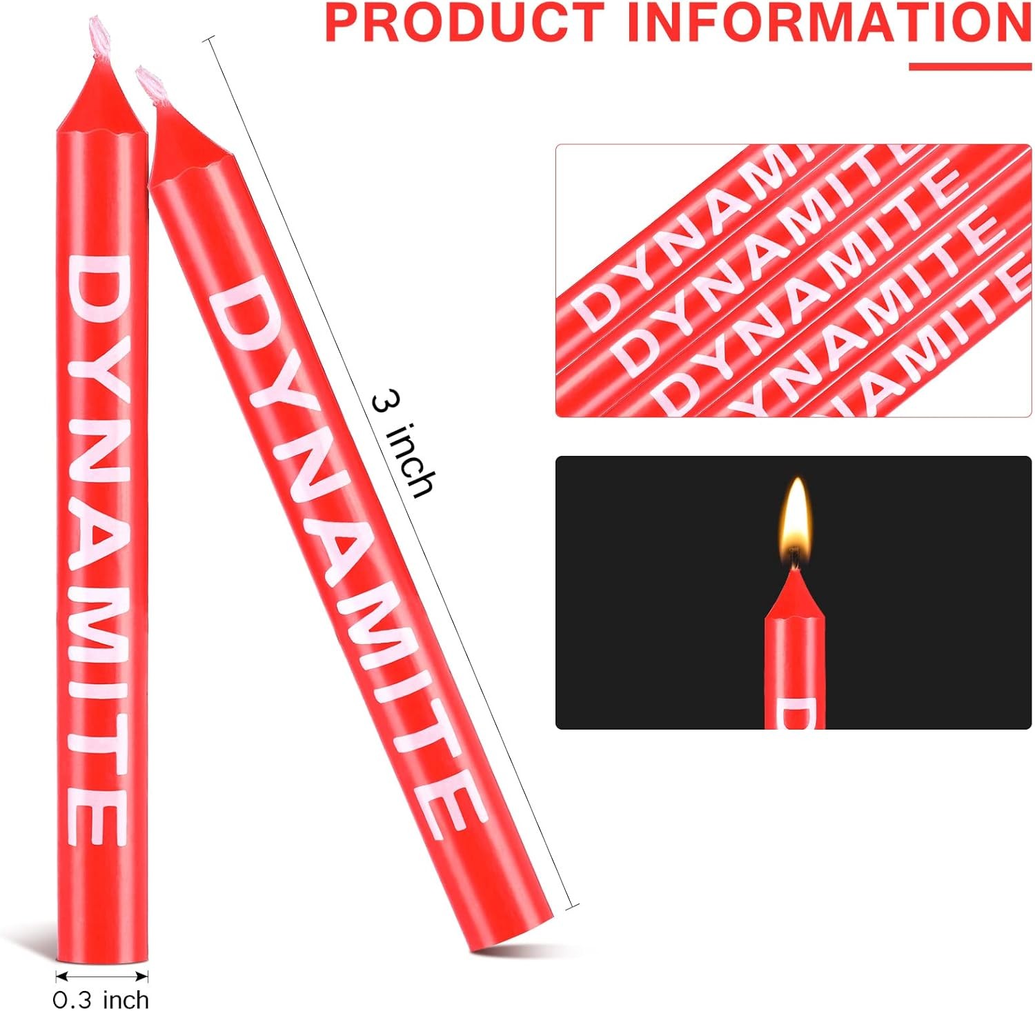 Tondio Pixel Dynite Themed Birthday Candles Cake pers for Boys