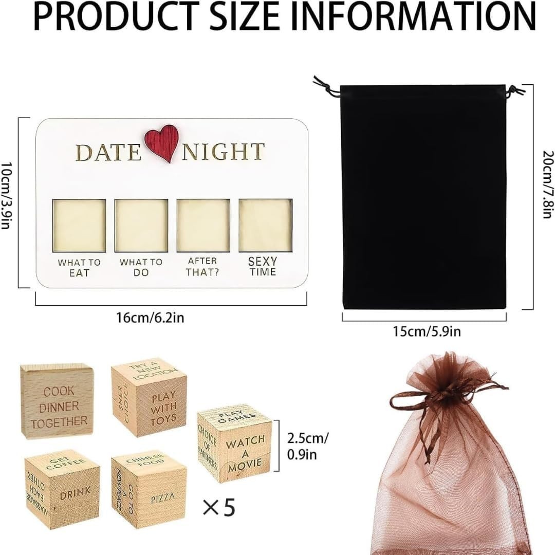 Date Night Dice After Dark Edition Date Night Wooden Dice Game For Couples Fun