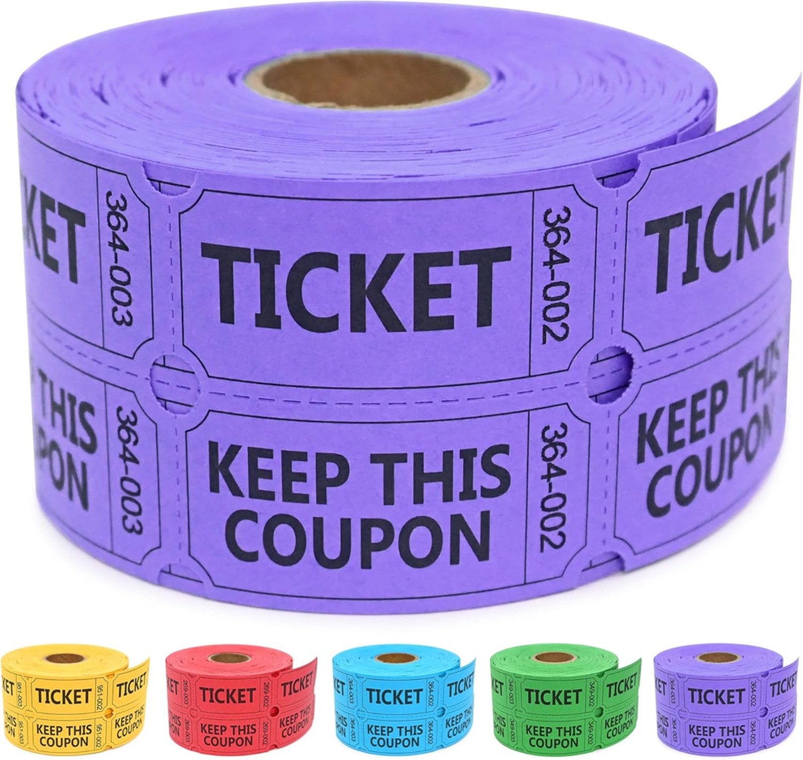 Raffle Tickets Roll Double 500 Count with Name Phone Number for Events Classroom