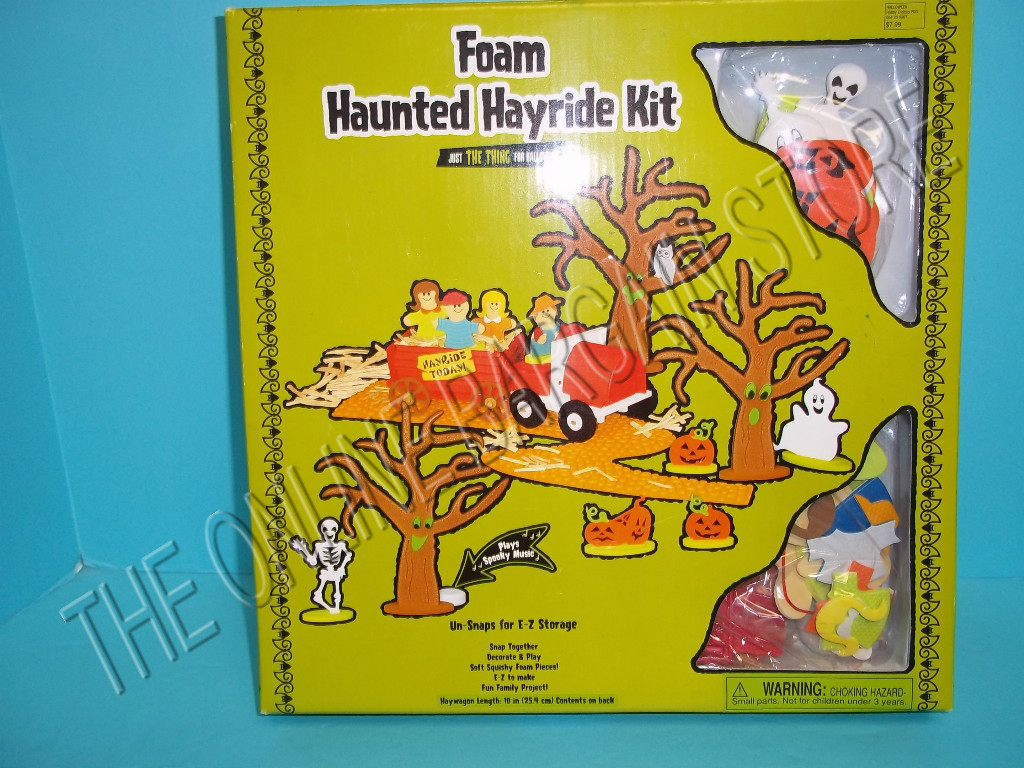 Halloween Kids Art Craft Project Foam Haunted Hayride Spooky Scary Kit
