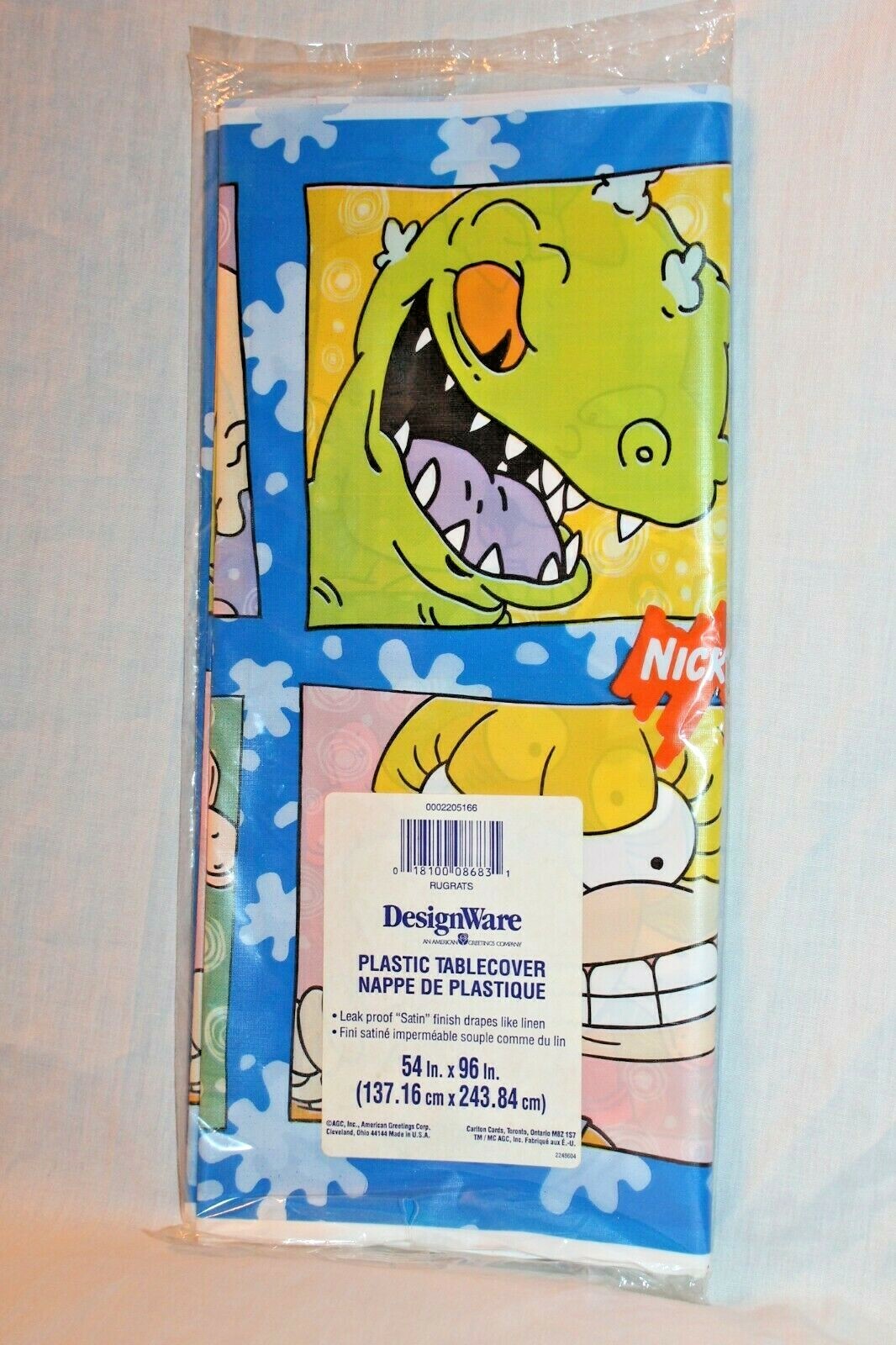 NEW IN PACKAGE RUGRATS PLASTIC TABLECOVER 54″ X 96″ PARTY SUPPLIES