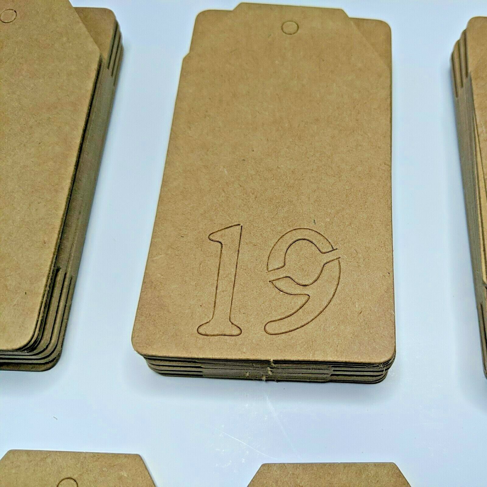 Kraft Paper Tags Numbers 1-31 Wedding Party Birthday Table Number Labels 3 Each