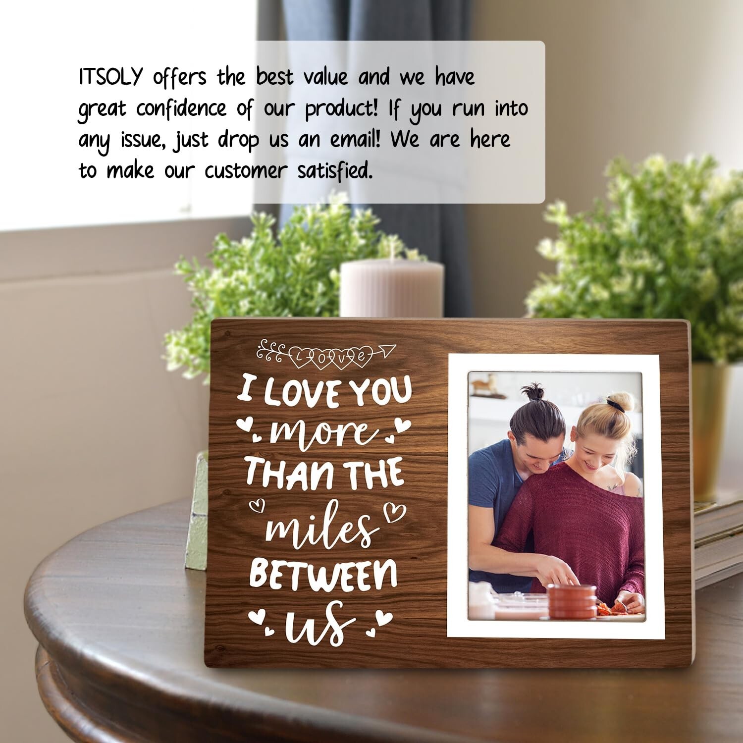 Love Picture Frame, Gifts for Girlfriend Boyfriend, Couples Picture Frame for…