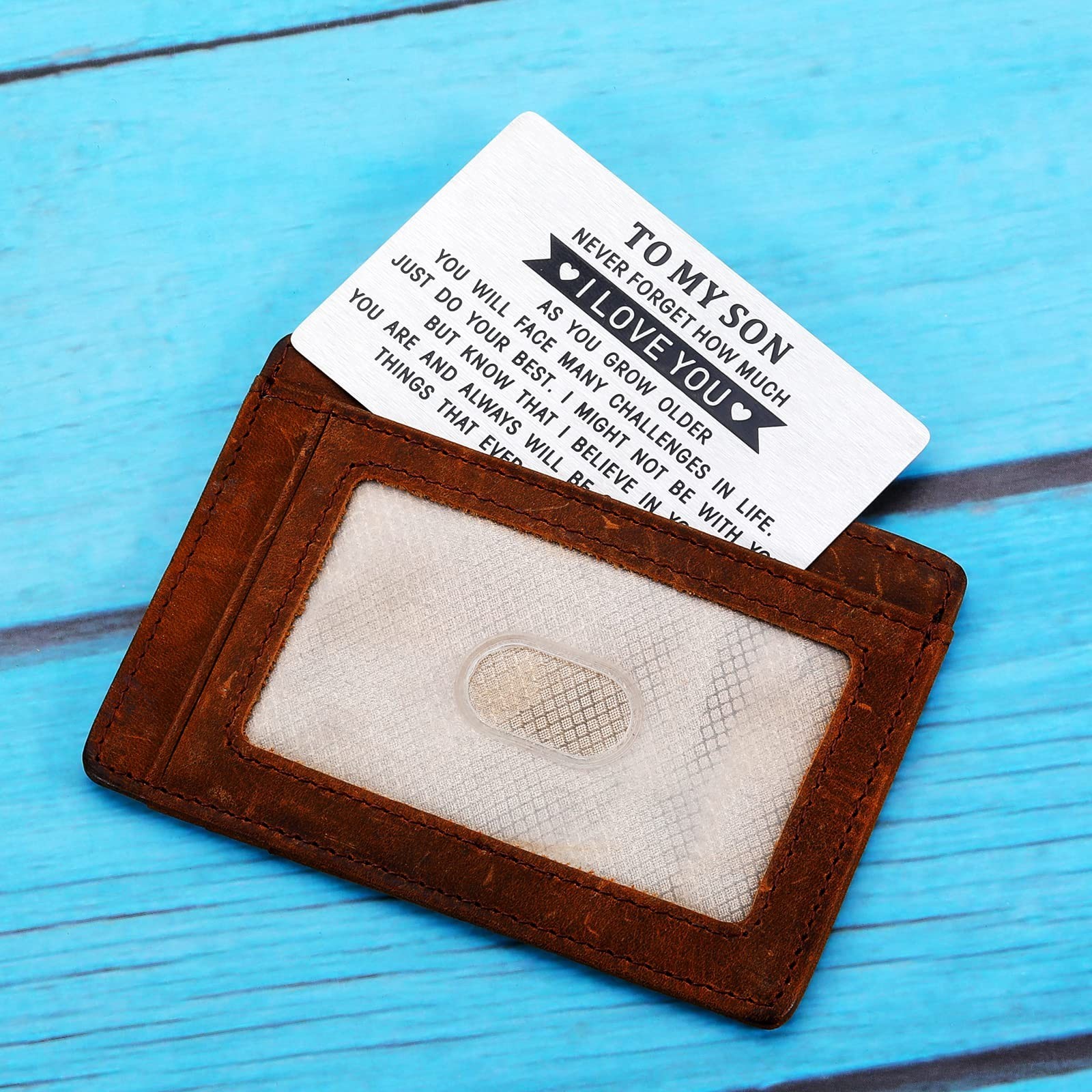 ZZP Gifts for College Son, Valentines Day Gifts for Boys 8-12 Son, Son Wallet…