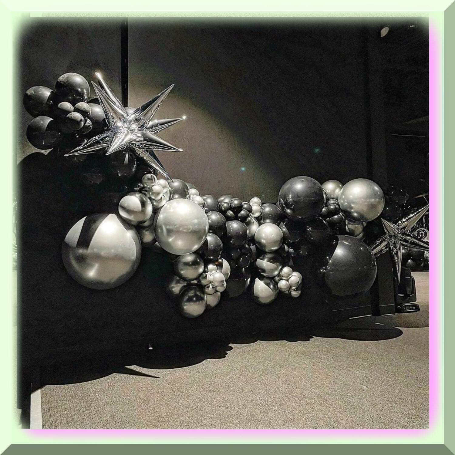 Black and Silver Balloon Set 138 Pieces