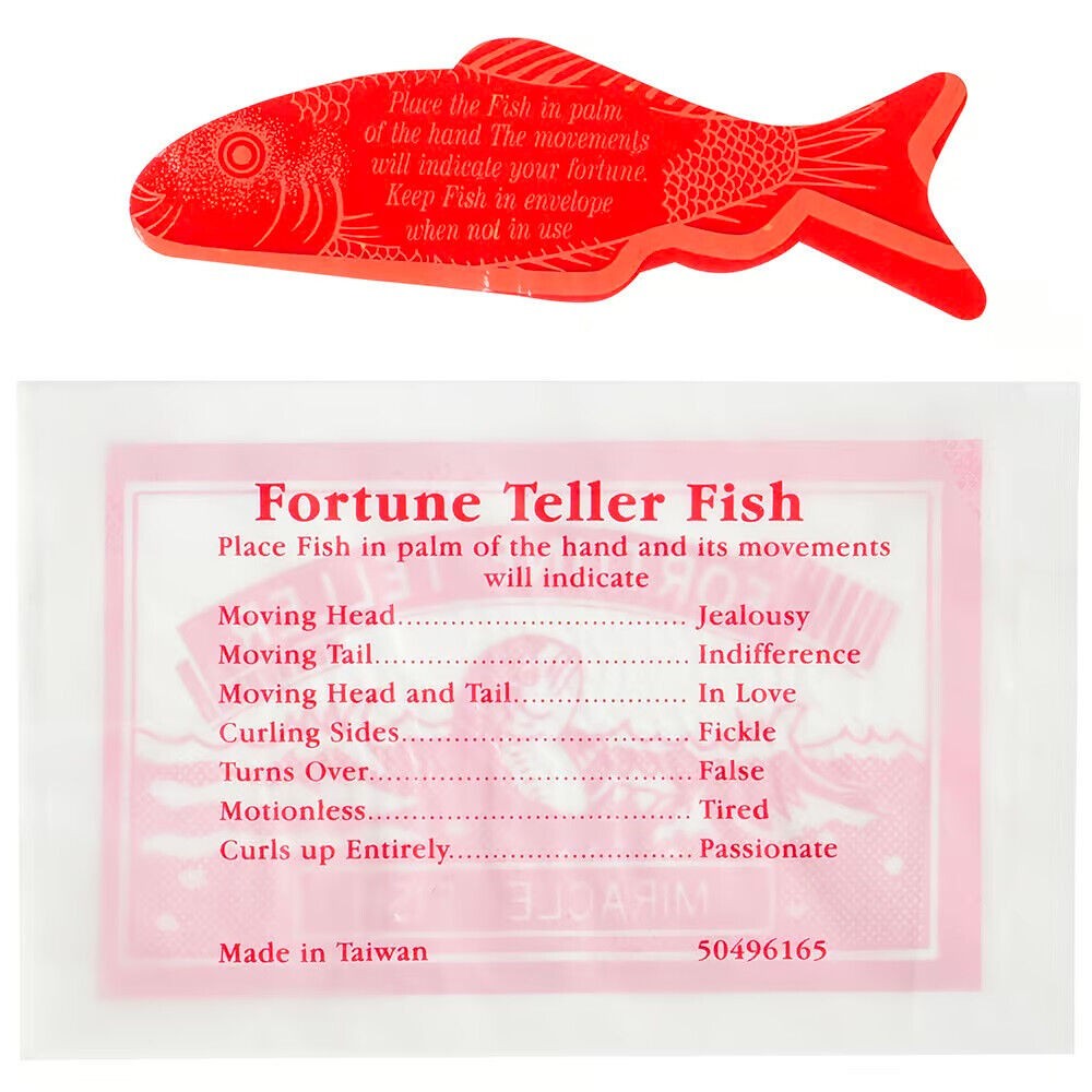 12 Fortune Telling Fish – Miracle Teller Palm Reading – gag party toy gifts