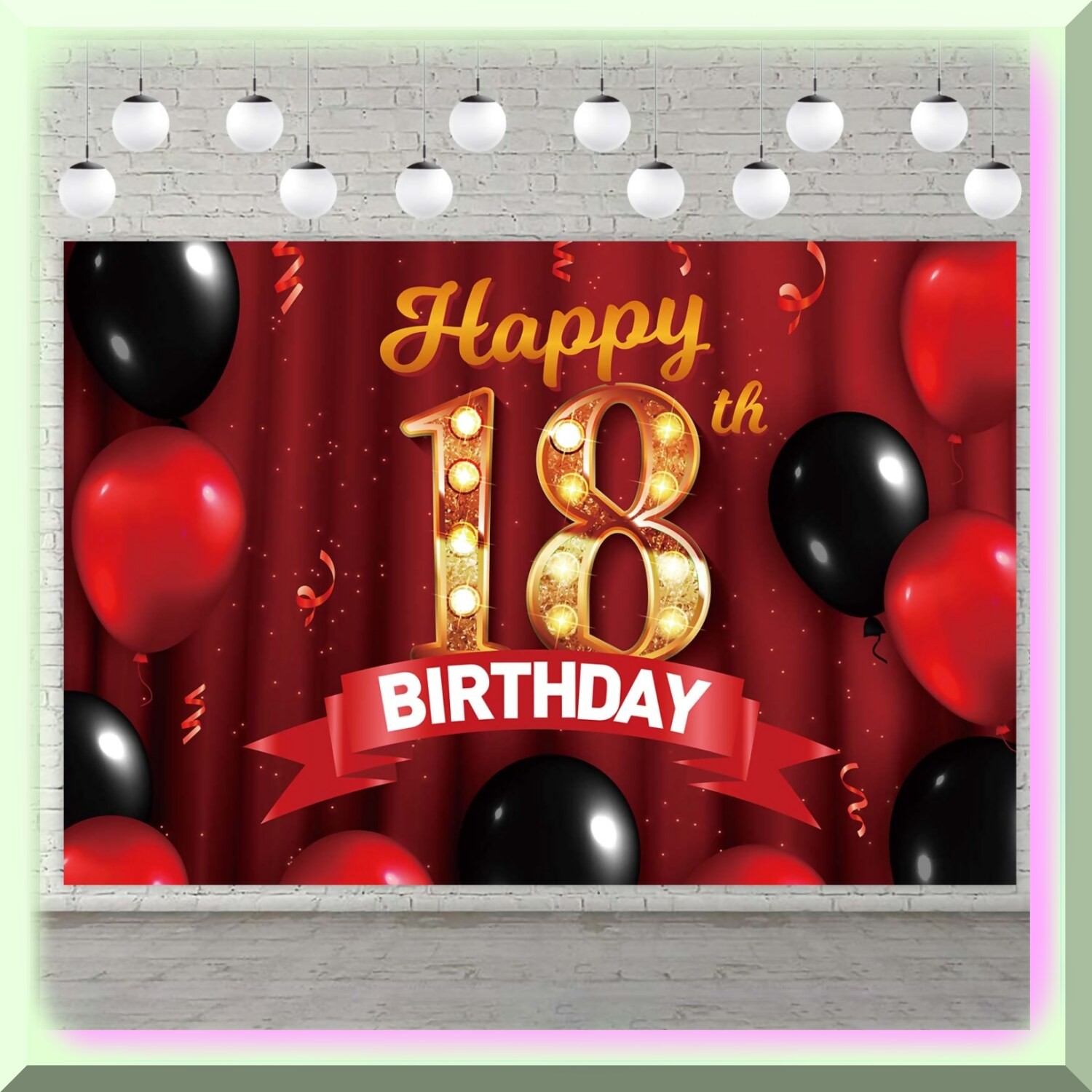 Princess 18th Birthday Celebration Kit with Backdrop