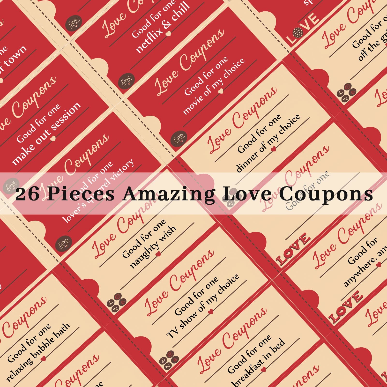 Gersoniel 30 Pieces Love Coupons for Him or Her, Romantic Voucher Funny…