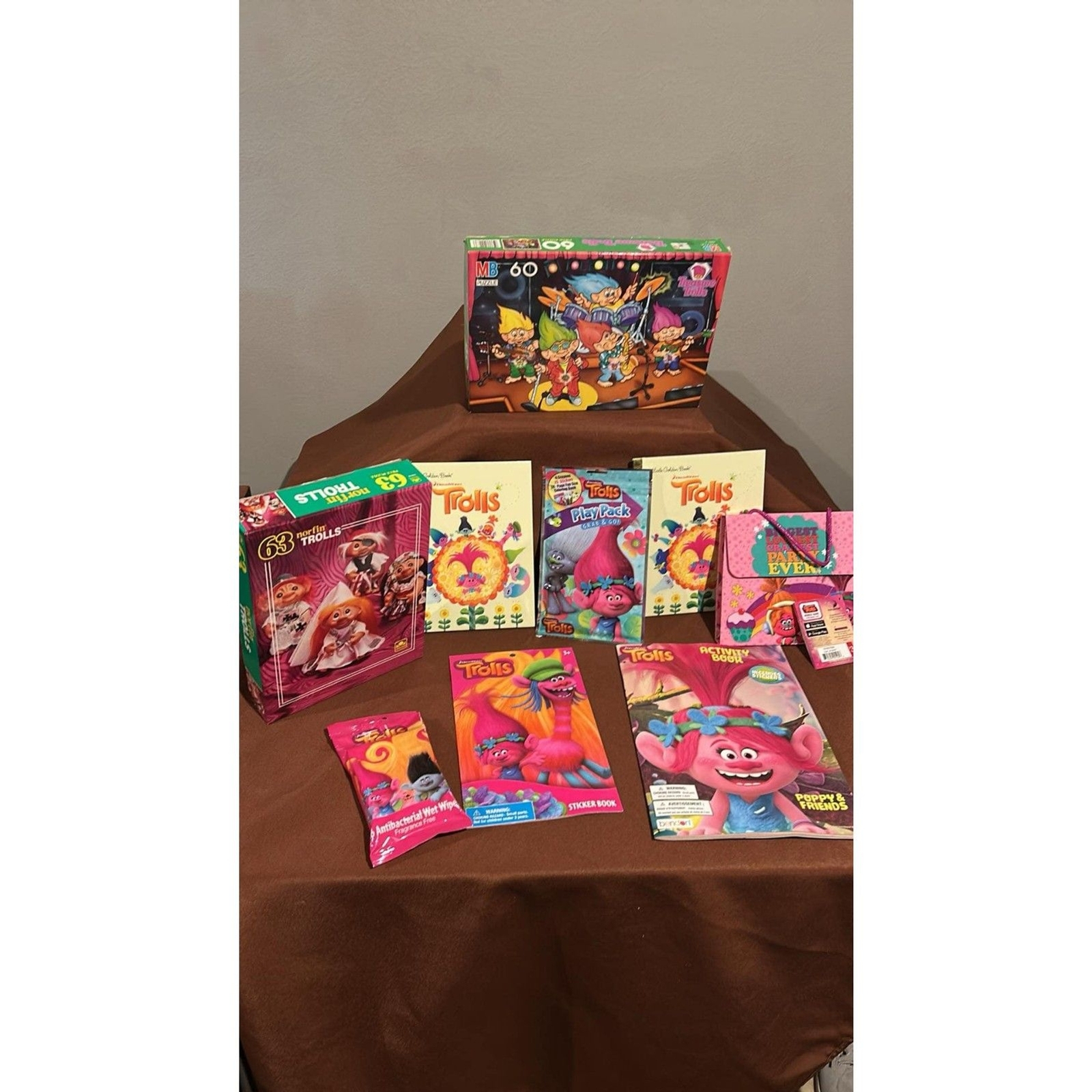 Lot of 9 Troll Party Favors Puzzles Golden Books Activity Book Others