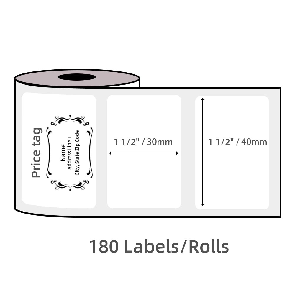 M110 Label Paper, 40x30mm Compatible with M110 M200 M120 M220 M150 M250 M260 …