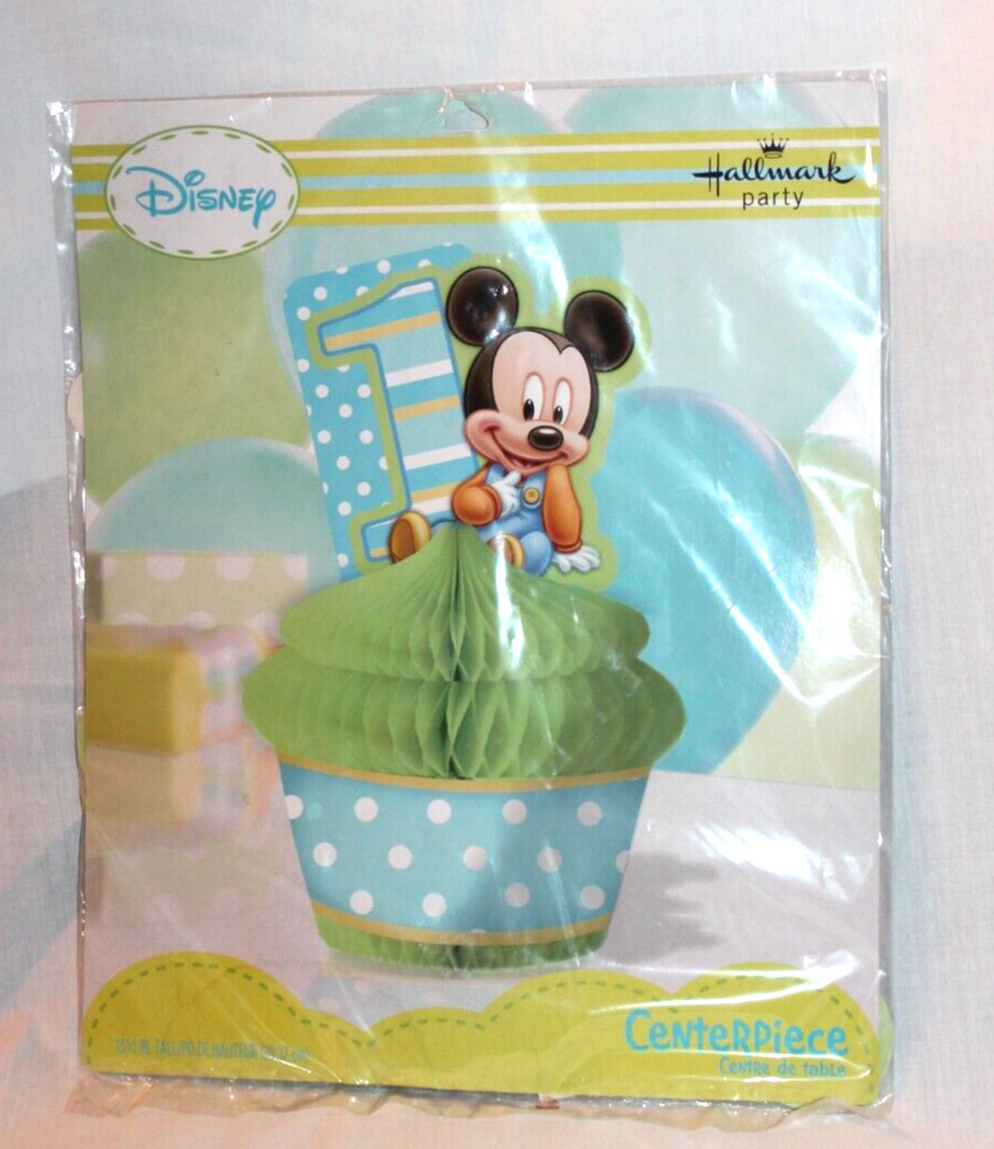 NEW IN PACKAGE BABY MICKEY MOUSE CENTERPIECE 15-1/2″ TALL PARTY SUPPLIES