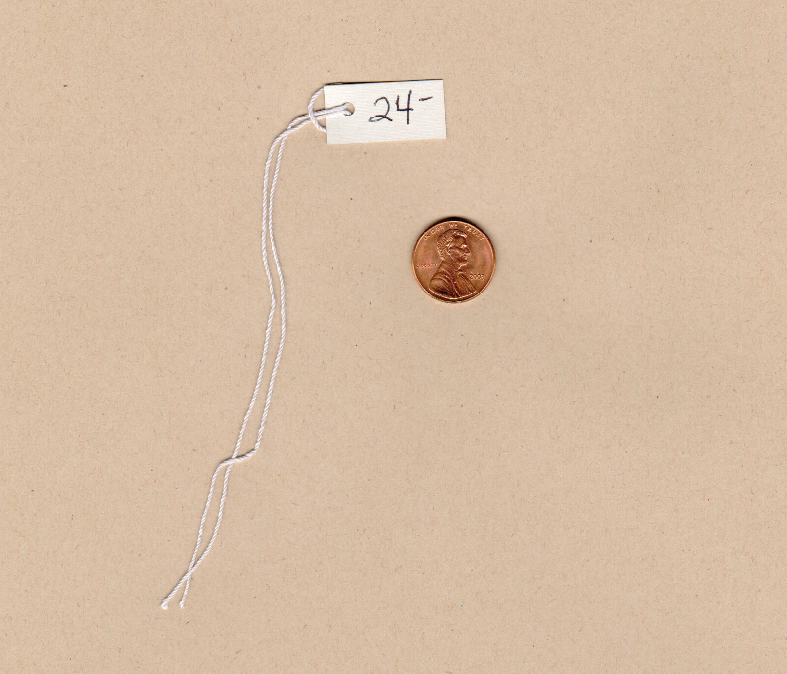 100 Blank Mini TINY Gray PRICE Tags 1/2″x1″ & 100 Cut Strings~Jewelry~Crafts