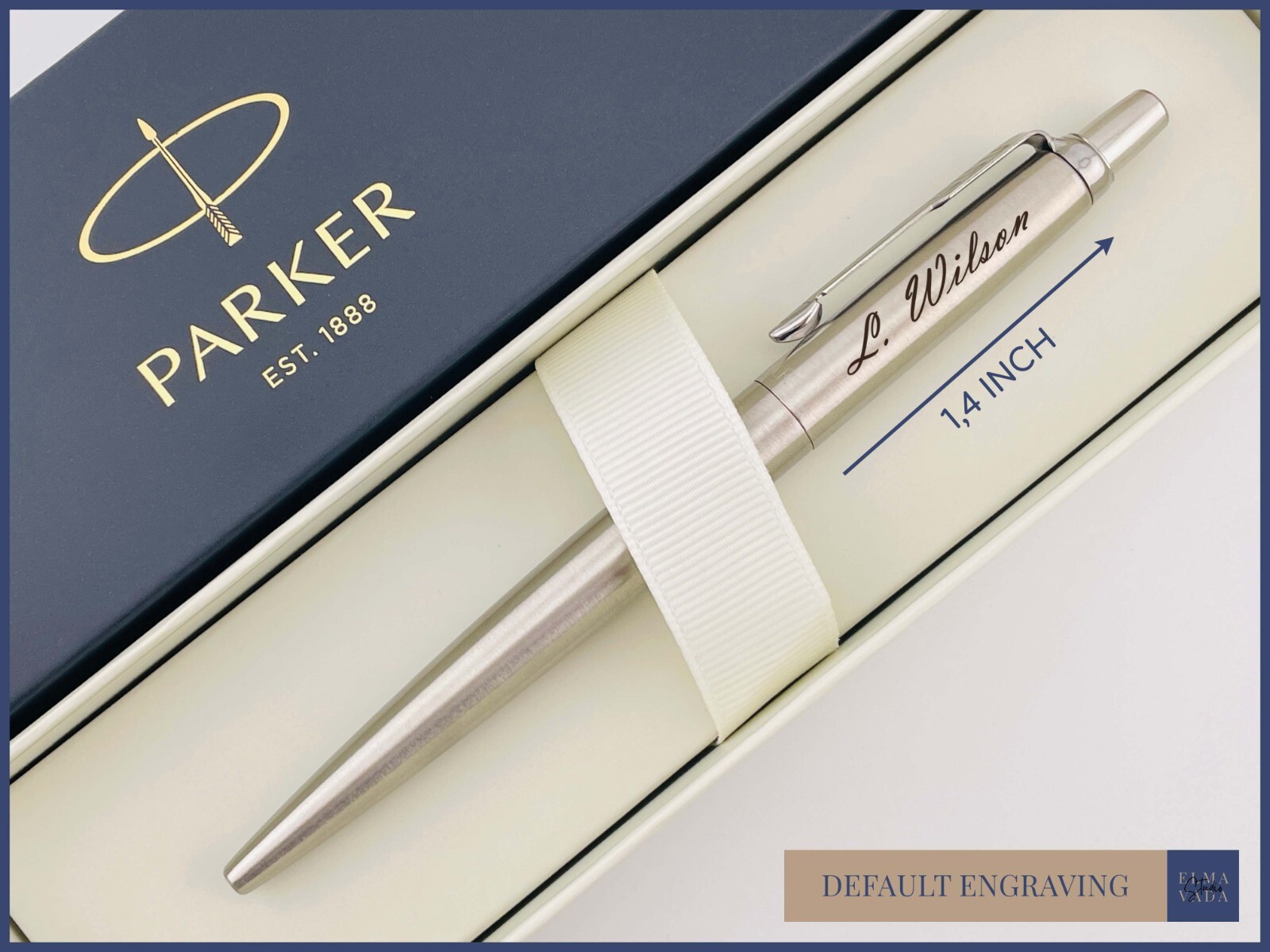 Personalized Engraved Parker IM Ballpoint Pen, Parker Gift Box, Black/Blue Ink