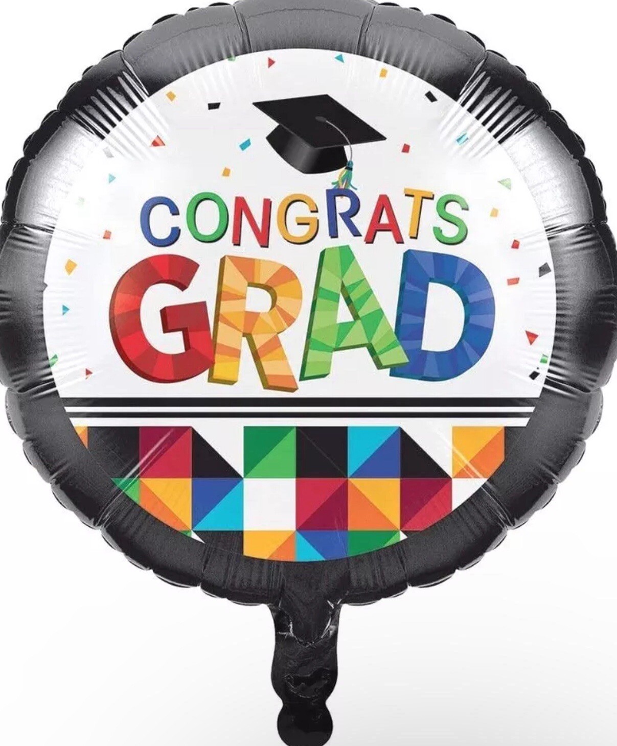 Creative Converting Fractal Fun Graduation Foil Balloon, Multicolor