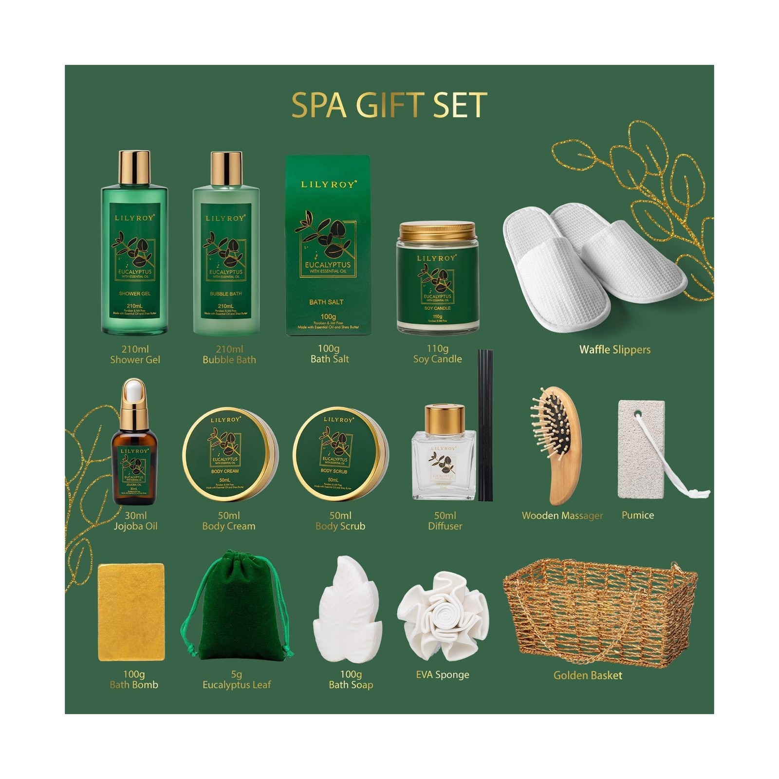 18-Piece Christmas Gifts for Women – Luxury Spa Gift Basket Set Bat… Fast Ship