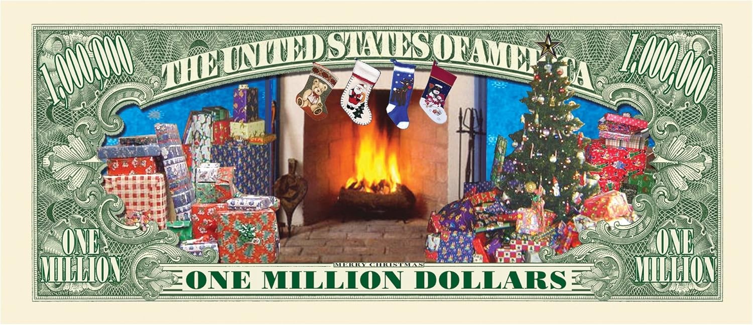 10 TOTAL – Million Dollar Santa Claus Dollar Merry Christmas Holiday Gift Bills