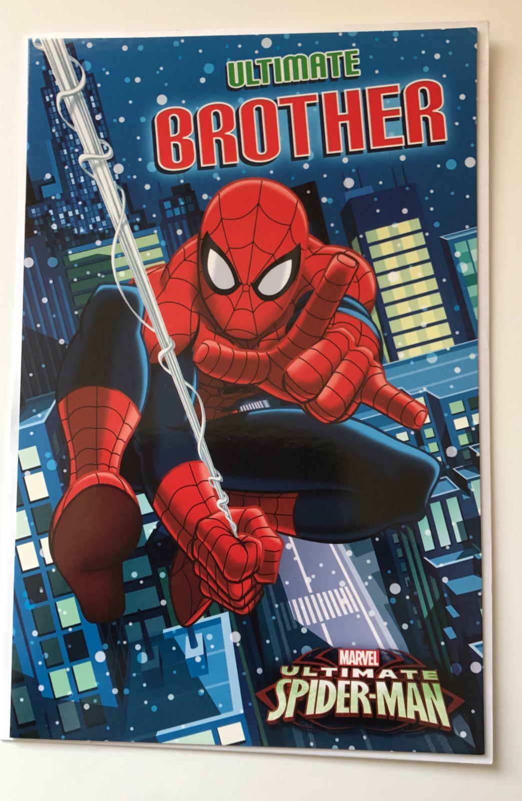 Brother – Marvel Ultimate Spiderman Christmas Uk Greetings Card – boy