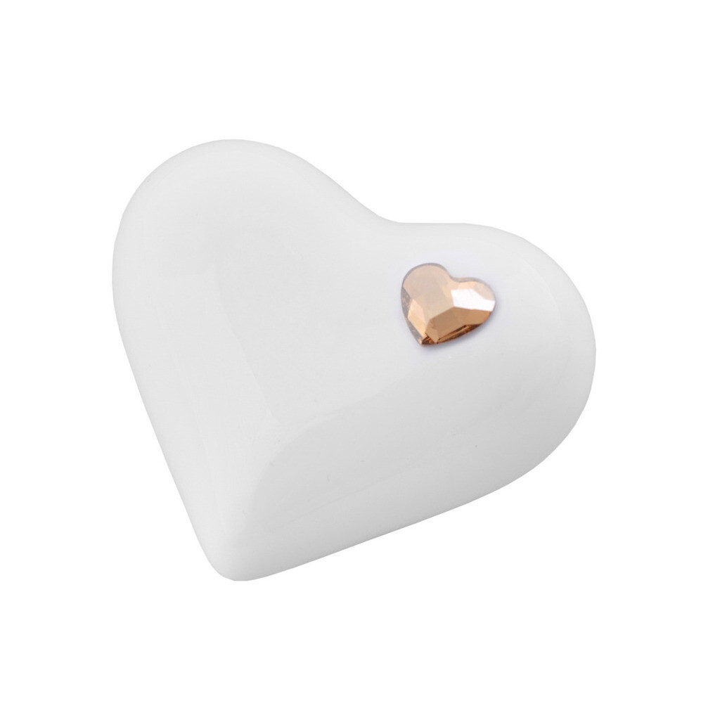 Umique Heart Shaped Ceramic Keepsake Cremation Urn for Ashes Mini Keepsake Urn