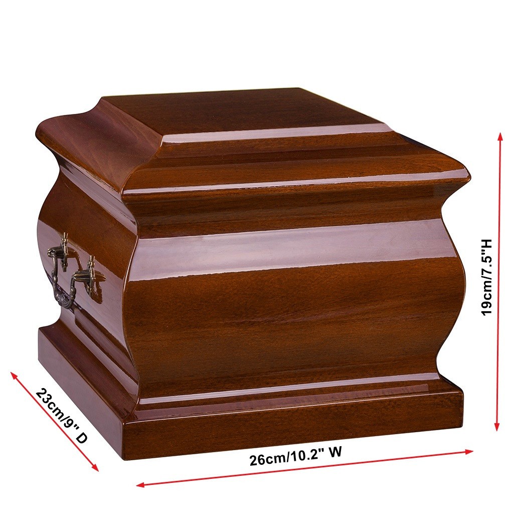 Wooden Cremation Urn for Adult Unique Memorial Italian Funeral Urn for Ashes