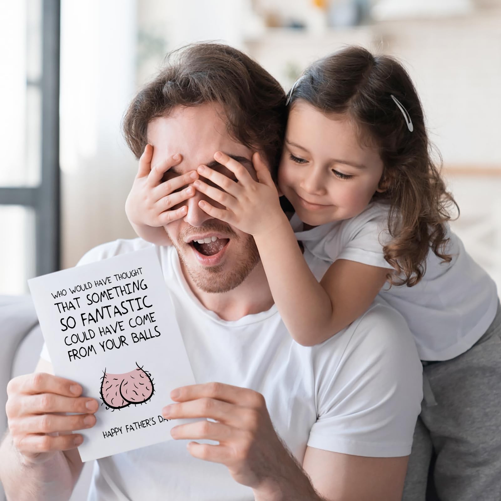 Fathers Day Card, Funny 5×7 inches or A5 (148 x 210 mm), White