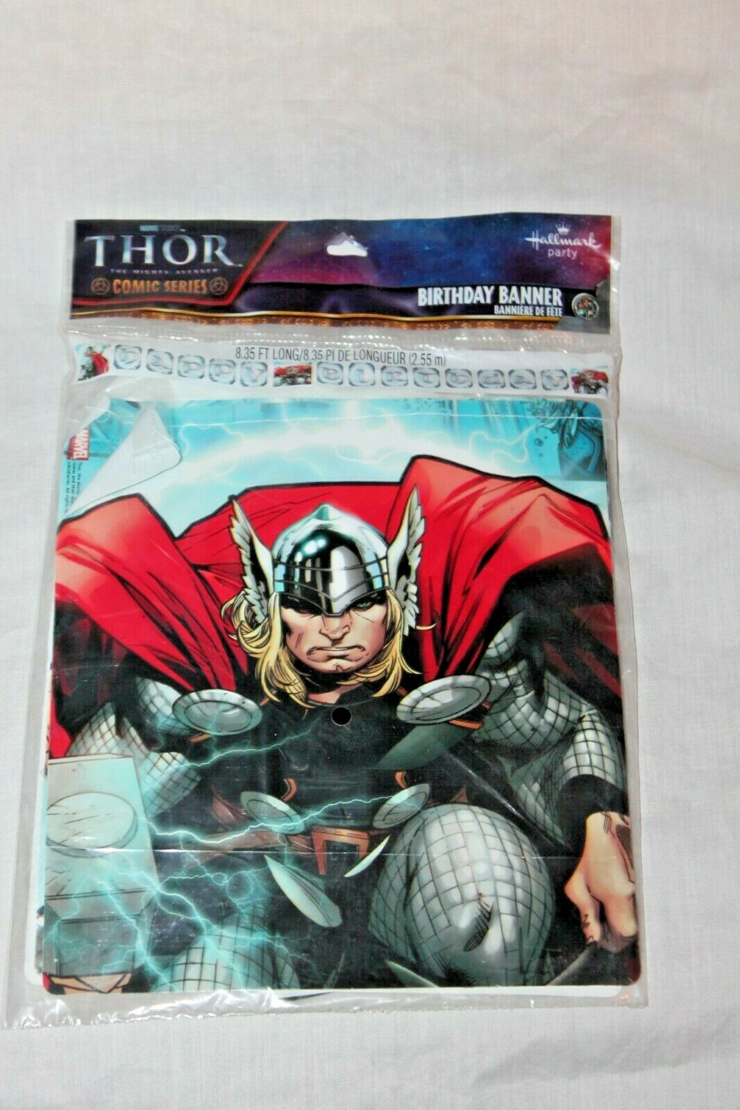 NEW IN PACKAGE THOR BIRTHDAY BANNER 8.35 LONG PARTY SUPPLIES