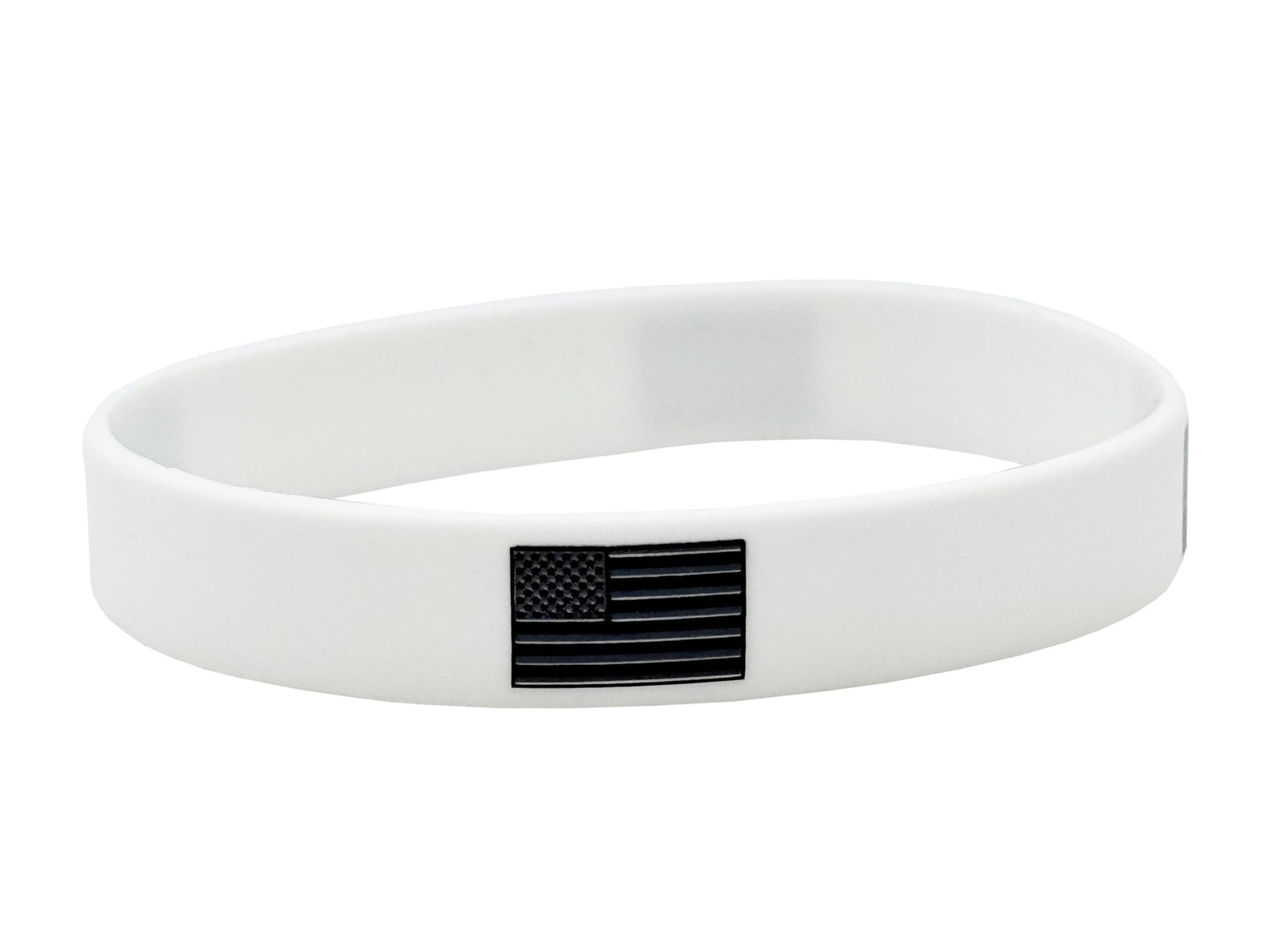 4 Pcs Black America Flag Rubber Bracelets,USA Flag Silicone Bracelet, Rubber