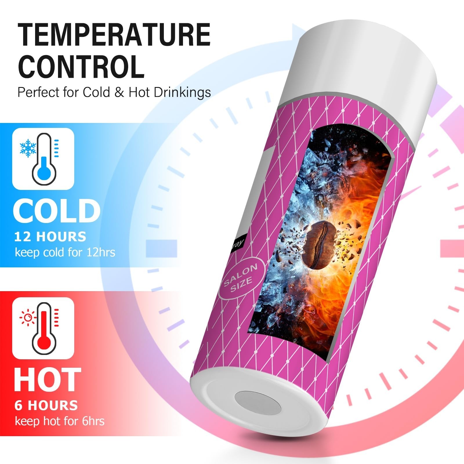 Funny Tumbler, Hairspray Tumbler 20oz Skinny Cup Gift for Women Interesting P…